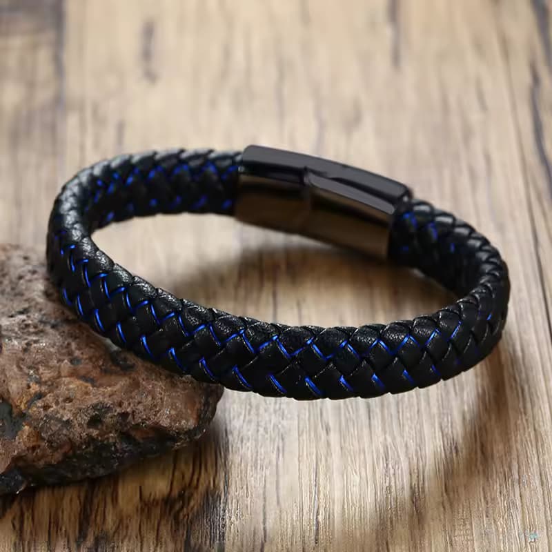 Pulsera de Cuero Trenzado Personalizada BraSOS - Image 4