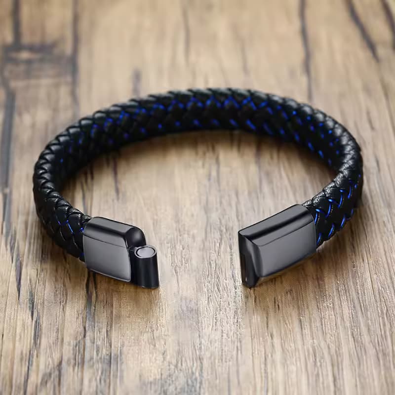 Pulsera de Cuero Trenzado Personalizada BraSOS - Image 5