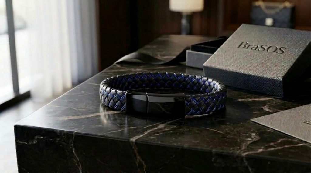 Pulsera de Cuero Trenzado Personalizada BraSOS